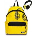 ZAINO AMERICANO BESMART CON CUFFIE GIALLO SCUOLA VIAGGIO TEMPO LIBERO CM.40