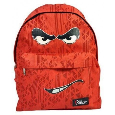 ZAINO AMERICANO BE SMART FACE ANGRY  SCUOLA VIAGGIO TEMPO LIBERO CM.40