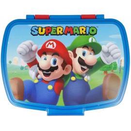 PORTAMERENDA SUPER MARIO BROS  PORTAPRANZO SCUOLA TEMPO LIBERO CM. 17,5 x 12,5 x 5,8