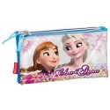 ASTUCCIO TOMBOLINO BUSTINA PORTACOLORI 3 SCOMPARTI SCUOLA FROZEN DISNEY CM. 22x12x10