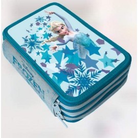 ASTUCCIO SCUOLA FROZEN DISNEY 3 ZIP/CERNIERE PORTA COLORI BAMBINA