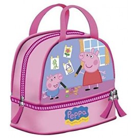 DISNEY Cestino Asilo manici e tracolla PEPPA PIG Scuola Passeggio Bambini CM 23