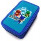 Astuccio Scuola PJ Masks 3 Zip – Completo 45 Pezzi con Pennarelli e Pastelli Giotto