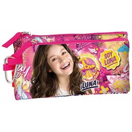 BUSTINA ASTUCCIO SOY LUNA PORTACOLORI 2 SCOMPARTI SCUOLA DISNEY CM. 22x12x10