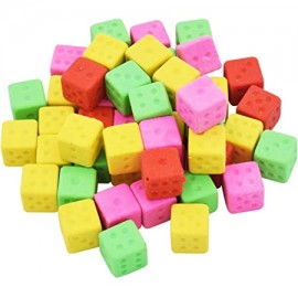 Dado Gomma da Cancellare di Multicolore 50 pz Regalino per Bambini
