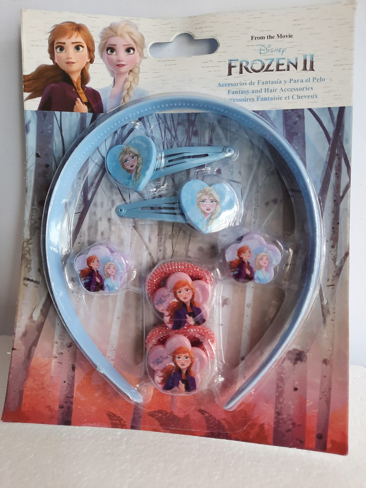 WD20784 CERCHIETTO Elsa E Anna Frozen II Disney MOLLETTE Elastici CLIC CLAC 
