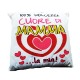 FESTA DELLA MAMMA Cuscino Quadrato 100% cuore di mamma idea regalo 40x40cm