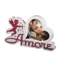 CORNICE PORTAFOTO CUPIDO POLISTIROLO AMORE SAN VALENTINO BRILLANTATA 40CM CUORE TI AMO