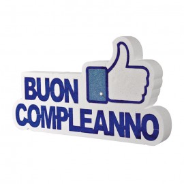 SCRITTA BUON COMPLEANNO FACEPARTY FACE 18 ANNI FESTA PARTY 35CM MI PIACE I LIKE