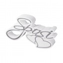 SCRITTA OGGI SPOSI CON CUORI ARGENTO POLISTIROLO DECORO MATRIMONIO TAVOLO CERIMONIA  40X24X5CM