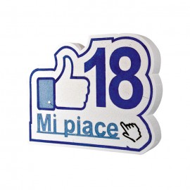 SCRITTA POLISTIROLO MI PIACE I LIKE FACEPARTY FACE COMPLEANNO 18 ANNI PARTY 30CM