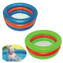 Piscina Gonfiabile Baby per Bambini a 3 Anelli Fondo ruvido antiscivolo 60x45cm