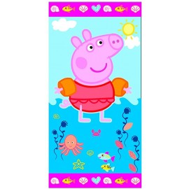 TELO MARE/PISCINA PEPPA PIG ASCIUGAMANO IN COTONE CM. 140X70 BAMBINI