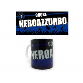 TAZZA CERAMICA NERO AZZURRO MUG 330 ML PER UN VERO TIFOSO