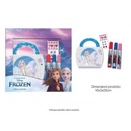 LIBRO DA COLORARE FROZEN DISNEY + ACCESSORI IN CONFEZIONE REGALO16x3x22 cm