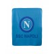 Plaid-Coperta/Copriletto in pile con loghi del calcio SSC Napoli, misura grande, 130x160 cm