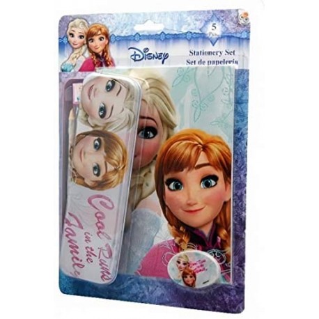 DISNEY FROZEN SET CANCELLERIA  MATITE ASTUCCIO GOMMA  TEMPERINO E QUADERNO