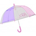 ombrello a cupola trasparente  automatico colorato 8 raggi Perletti