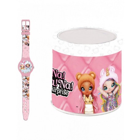Orologio Analogico in scatola di latta Disney Na Na Na Surprise Idea regalo Bambina