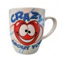 Tazza ceramica CRAZY Tazzone cuore colazione colazione