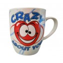 Tazza ceramica CRAZY Tazzone cuore colazione colazione