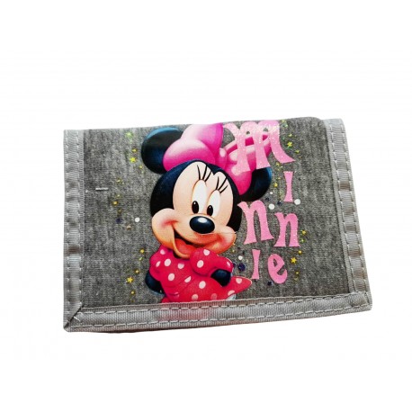 PORTAFOGLIO BAMBINI CON PORTAMONETE A STRAPPO DISNEY MINNIE 14X10 CM