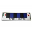 Targa con Ventosa Inter Neroazzurro – Accessorio per Auto, Moto e Finestre – Dimensioni 22x6 cm