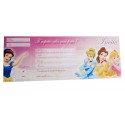 BIGLIETTI INVITI COMPLEANNO BAMBINA DISNEY PRINCIPESSE PZ.20 CM.22.5 X CM.7.6