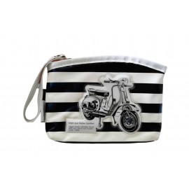 Pochette Vespa 20x15 cm – Borsello con Manico da Polso – Design Vintage per Uomo e Donna