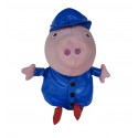Pupazzo Peppa Pig con Impermeabile Blu 30 cm Peluche