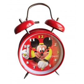 Disney Mickey Mouse Orologio Sveglia in Metallo a campane Topolino cm18