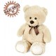 PELUCHE ORSO BEIGE 80CM CON FIOCCO