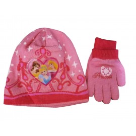 SET 2PZ DISNEY CAPPELLO CAPPELLINO GUANTI PRINCIPESSA 2-5 ANNI