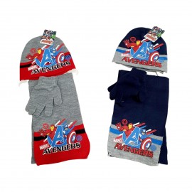 Set cappello Marvel Avengers sciarpa e guanti autunno/inverno di idea regalo Bambino