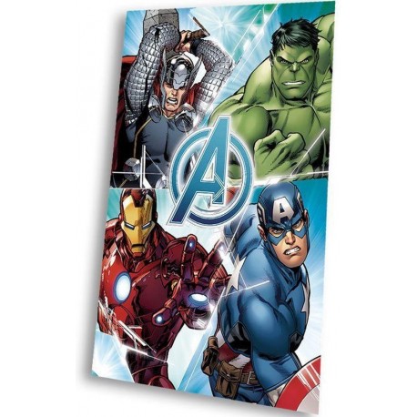 COPERTA PLAID AVENGERS MARVEL HULK CAPITAN AMERICA IRON MAN THOR CM.100x150