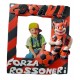 Cornice Portafoto da Tavolo in 3D Campioni Rosso Ner con Mascotte 13X19cm Idea Regalo Uomo Bambino