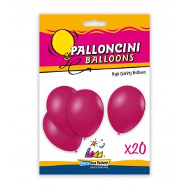Palloncini Lattice Monocolore 9" Cm. 25 FUXIA - Blister 20 Pezzi