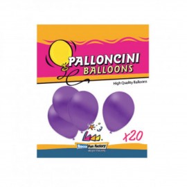Palloncini Lattice Monocolore 9" Cm. 25 Viola - Blister 20 Pezzi