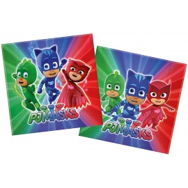 Tovaglioli di carta Disney pj masks super pigiamini 33 x 33 cm - Conf. 20 pz - Feste Compleanno a Tema