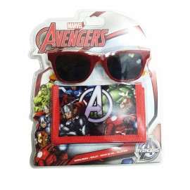 Occhiali da Sole con Portafoglio Avengers Marvel Bambino
