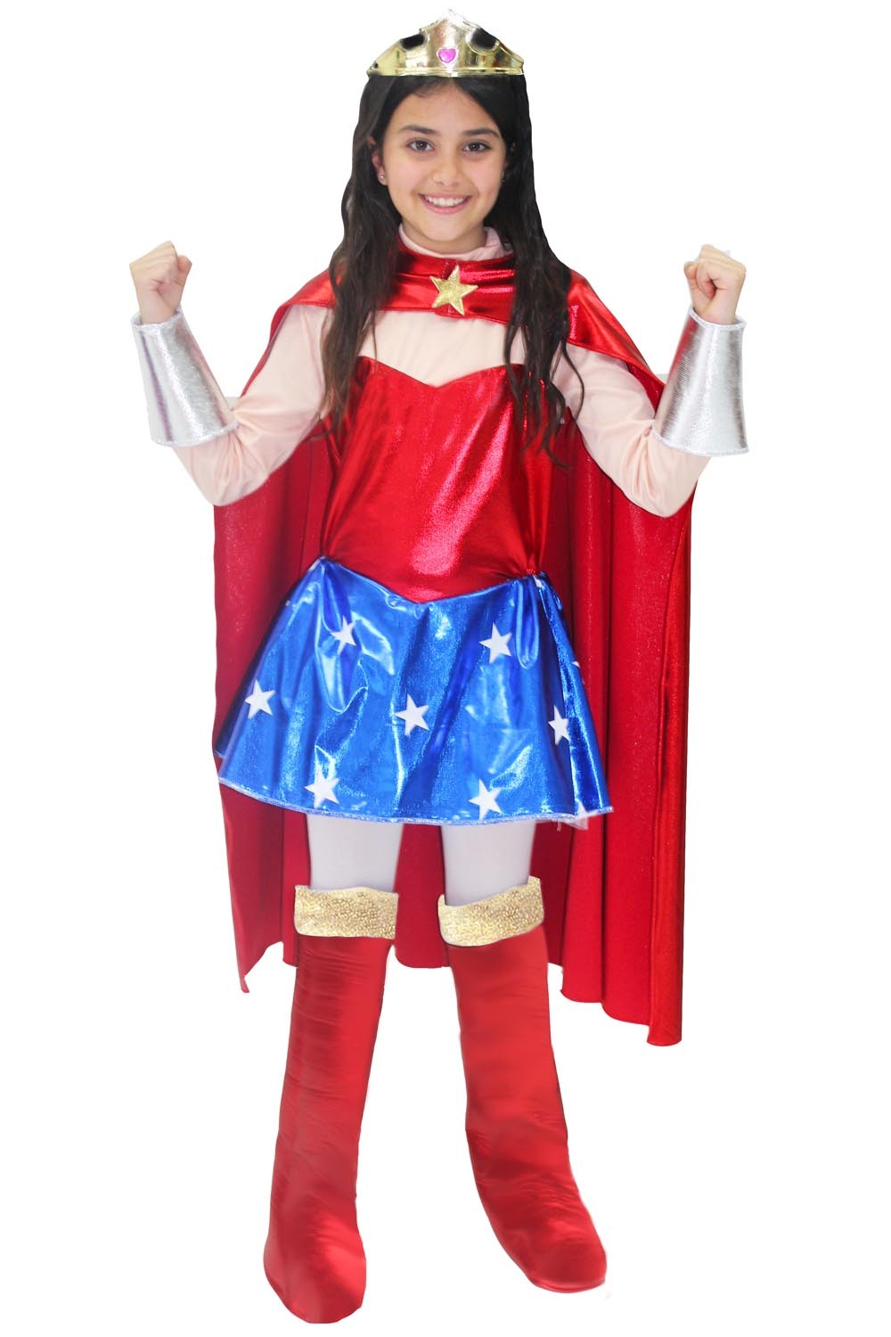Costume Wonder Super Woman - Donna - Ragazza - Carnevale