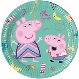 8 piatti in cartone PEPPA PIG  Ø20 diametro Feste & Compleanni Bambini