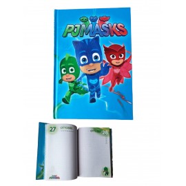 Diario Scuola 10 mesi Pjmasks con copertina imbottita e plastificata 13,8x19cm