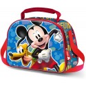 ZAINO TRACOLLA SCUOLA PORTA MERENDA DISNEY MICKEY 3D TOPOLINO 20,5x26x10cm