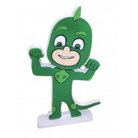 Sagoma in Polistirolo PJ Masks Geco 70 cm Personalizzabile con Nome - Decorazione Compleanno e Party Disney