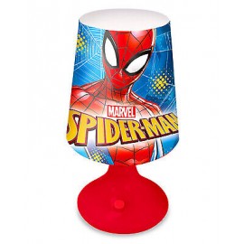 LUCE LAMPADA SPIDERMAN MARVEL UOMO RAGNO COMODINO A BATTERIE CONFEZIONE REGALO