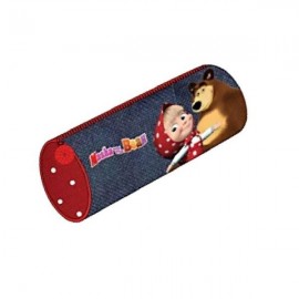 MASHA E ORSO ASTUCCIO TOMBOLINO SCUOLA  DISNEY  PORTACOLORI CILINDRO BAMBINA 22X8X8