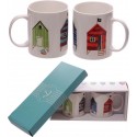 SET DA DUE TAZZE MUG CAPANNA SULLA SPIAGGIA