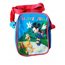 Borsa Tracollina Borsetta con Tracolla Regolabile Mickey Mouse  & Pluto Topolino Disney 20X15 CM