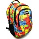 Zaino Scuola  Estendibile Mousse 3 Zip Mattoncini Lego 47x31x15